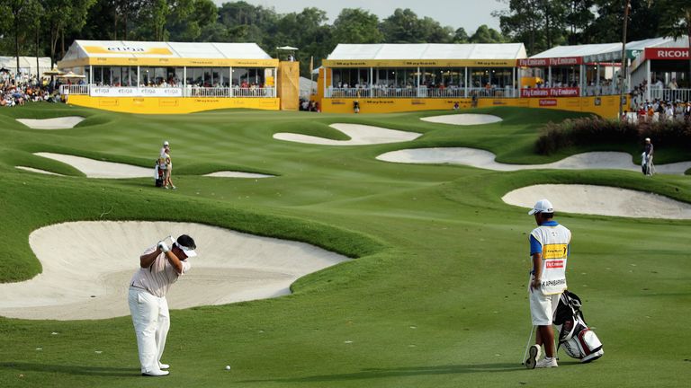 The 18th hole at the Kuala Lumpur Golf and Country Club