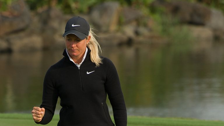 Suzann Pettersen of Norway during day two of the Sunrise LPGA Taiwan Championship