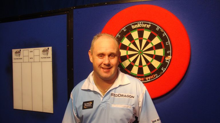 Ian White after winning Group Six of Championship League Darts at Crondon Park GC, Essex. Must credit PDC.