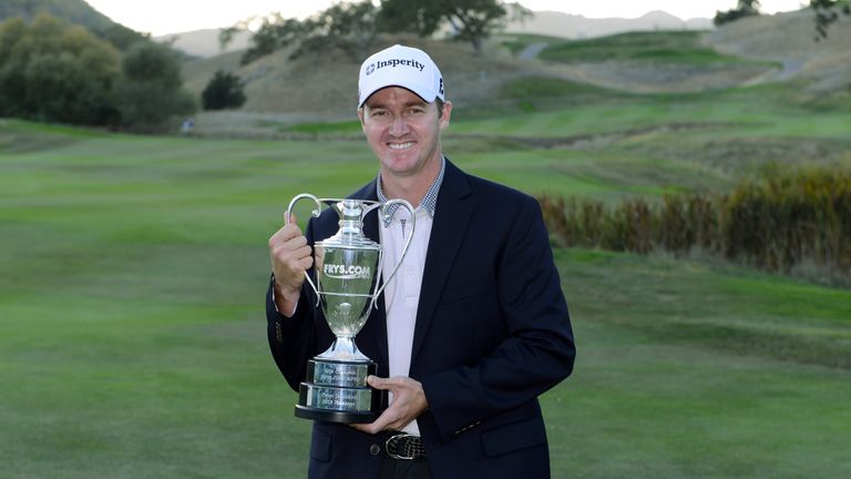 Jimmy Walker celebrates his maiden Tour title