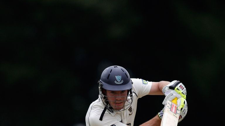 Joe Gatting of Sussex batting during the LV= County Championship Division One match between Sussex and Durham at Arundel Cricket Club in 2012