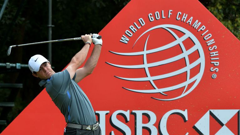 Rory McIlroy of Northern Ireland tees off at the 4th hole during the pro-am event for the WGC-HSBC Champions tournament at the Shanghai Sheshan International Golf Club