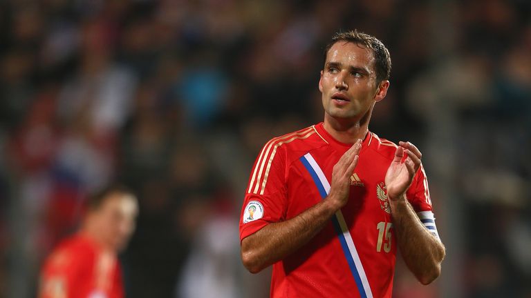 LUXEMBOURG - OCTOBER 11:  Roman Shirokov of Russia in action during the FIFA 2014 World Cup Qualifier Group F match between Luxembourg and Russia at the Josy Barthel Stadium on October 11, 2013 in Luxembourg, Luxembourg.  (Photo by Paul Gilham/Getty Images)