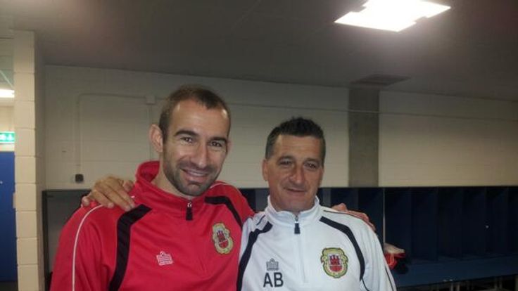 Gibraltar manager Allen Bula with nephew Danny Higginbotham