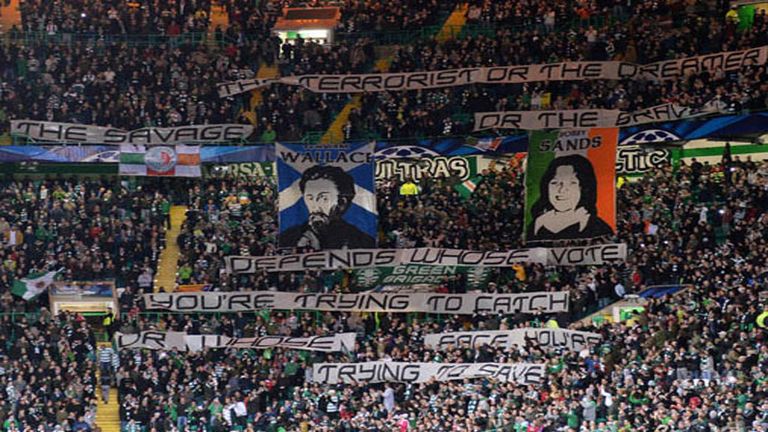 The Green Brigade's banners, probed by UEFA
