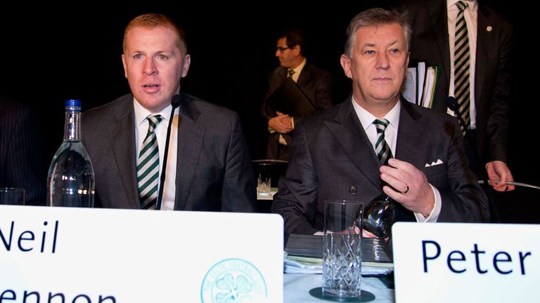 Peter Lawwell and Celtic manager Neil Lennon at club's AGM