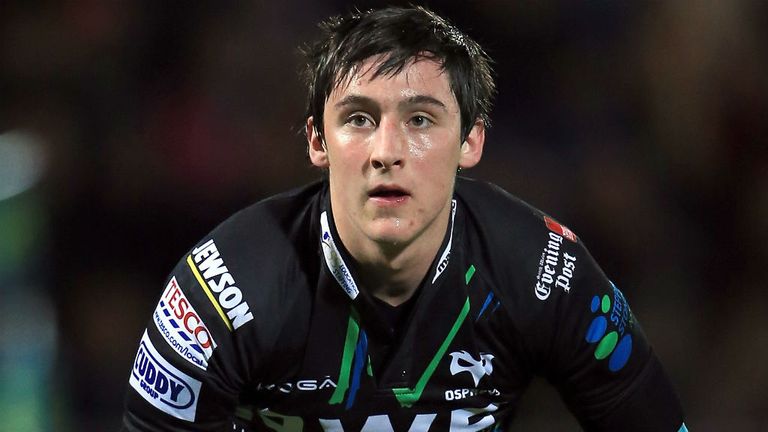 - Sam Davies of Ospreys during the LV= Cup match between Exeter Chiefs and Ospreys at Sandy Park