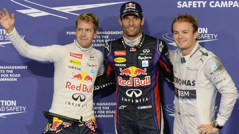 The top-three qualifiers at Abu Dhabi