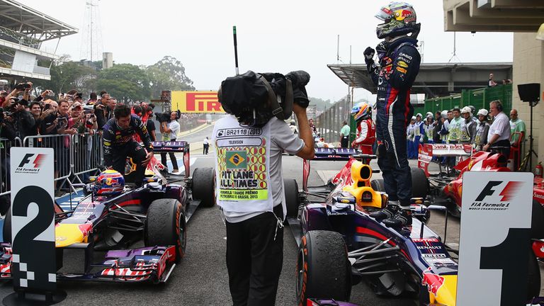 Vettel celebrates