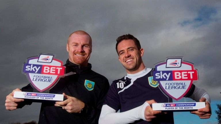 Burnley manager Sean Dyche and striker Danny Ings