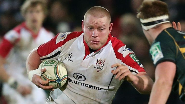Tom Court of Ulster charges upfield during the Heineken Cup match against Northampton in December 2012