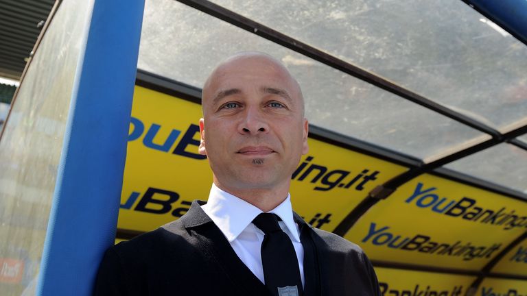 Head coach of AC Chievo Eugenio Corini during the Serie A match between AC Chievo Verona and Genoa CFC at Stadio Marc'Antonio Bentegodi on April 28, 2013 in Verona, Italy.  