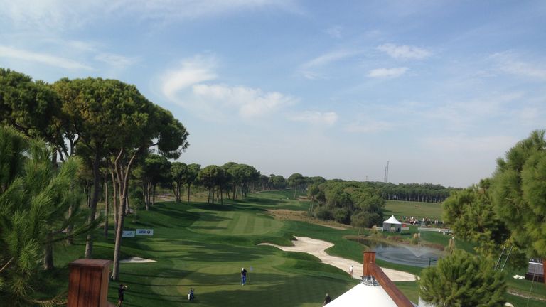 Looking out over the 9th green