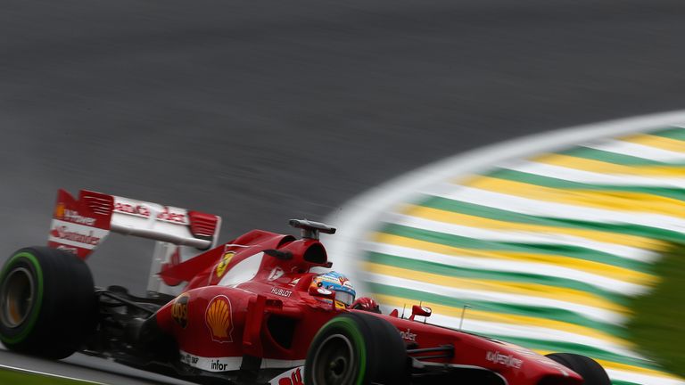 Fernando Alonso on track