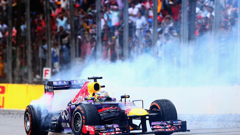 Victory doughnuts for Vettel