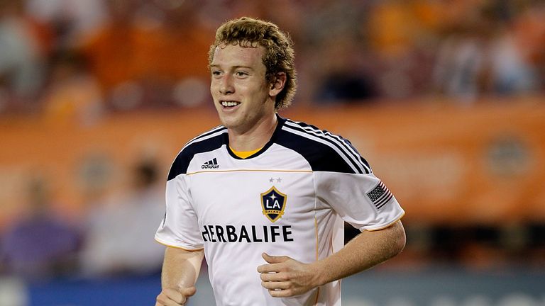 HOUSTON - OCTOBER 23:  Jack McBean #32 of the Los Angeles Galaxy scores in the 88th minute against the Houston Dynamo at Robertson Stadium on October 23, 2011 in Houston, Texas. Houston won 3-1.  (Photo by Bob Levey/Getty Images)
