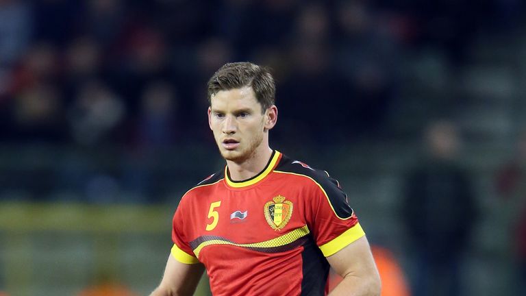 BRUSSELS, BELGIUM - NOVEMBER 14:  Jan Vertonghen of Belgium runs with the ball during the international friendly match between Belgium and Colombia at King Badouin stadium on November 14, 2013 in Brussels, Belgium.  (Photo by Christof Koepsel/Getty Images) 