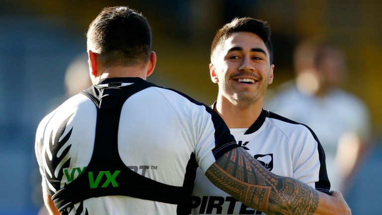 Shaun Johnson Sonny Bill Williams New Zealand training Rugby League World Cup