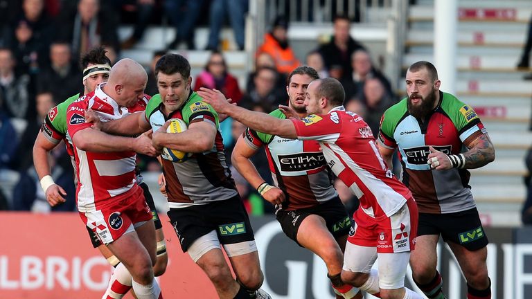 Nick Easter: Scores Harlequins&#39; opening try of the contest