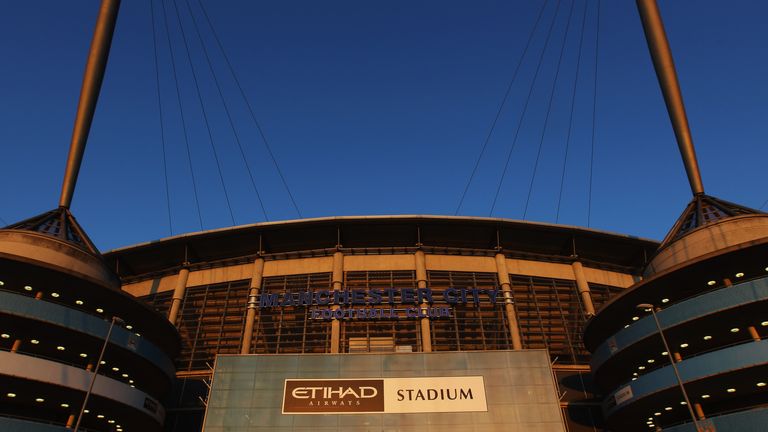 MANCHESTER, ENGLAND - MARCH 21:  A general view outside the stadium prior to to the Barclays Premier League match between Manchester City and Chelsea at the Etihad Stadium on March 21, 2012 in Manchester, England.  (Photo by Alex Livesey/Getty Images)