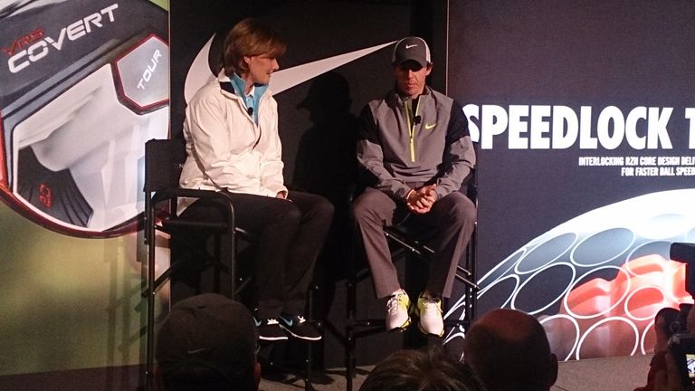 Rory McIlroy with Nike golf boss Cindy Davis
