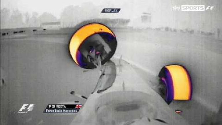 Moments of 2013: Di Resta crashes on thermal cam