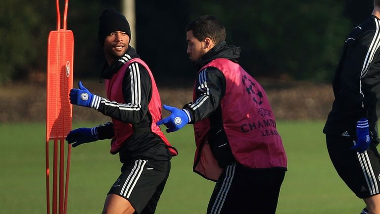 Ashley Cole: Trains on Tuesday ahead of his return to the starting line-up