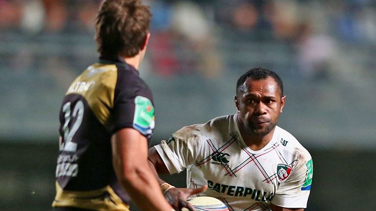 Leicester centre Niki Goneva&#39;s late try helped the English champions earn a vital away win