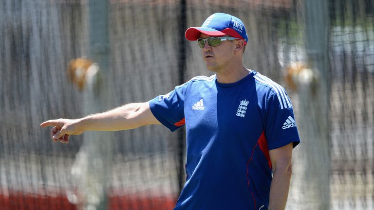 England coach Andy Flower during an nets session at the WACA on October 30, 2013 in Perth, Australia.  