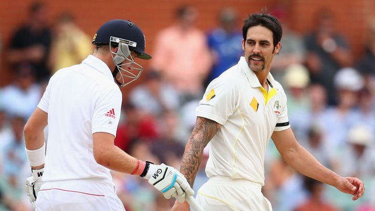 Mitchell Johnson: Australia seamer has words with England's Joe Root