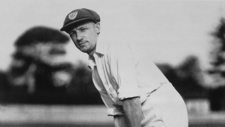 23rd March 1938:  The most prolific run-maker ever, Sir Don Bradman (1908 - 2001), captain of the Australian test team, ready to bat.