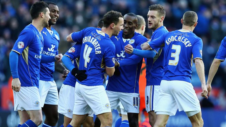 LEICESTER, ENGLAND - DECEMBER 29:  Daniel Drinkwater of Leicester City celebrates his goal during the Sky Bet Championship match between Leicester City and