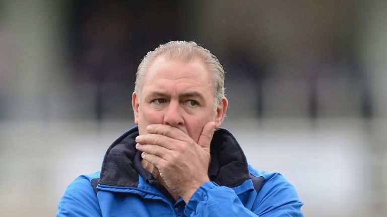 Gary Gold of Bath looks on during the Aviva Premiership match between Bath and London Irish at the Recreation Ground