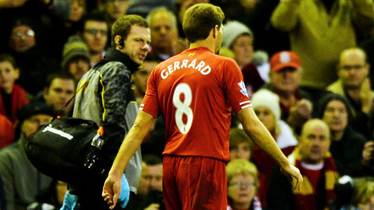 Steven Gerrard will be sidelined until the new year