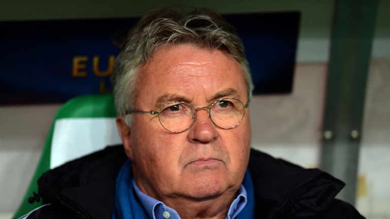 Dutch coach Guus Hiddink during his spell in charge of Anzhi Makhachkala.
