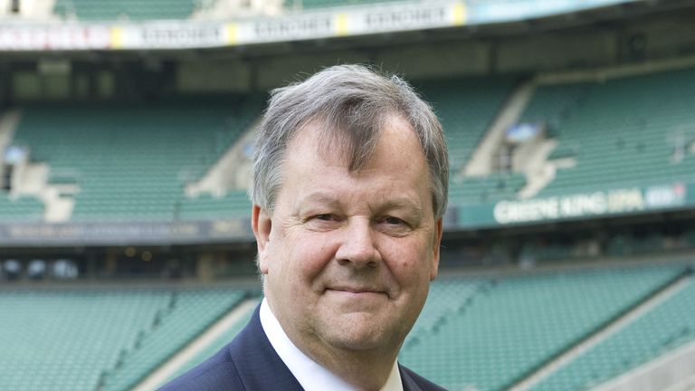 Ian Ritchie, Rugby Football Union (RFU) chief executive, poses for photographers in 2012