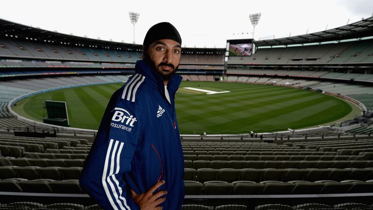 Monty Panesar of England poses for a portrait after a press conference at Melbourne Cricket Ground on December 23, 2013.