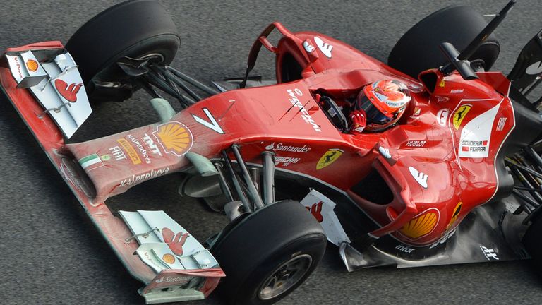 The F14 T on track at Jerez