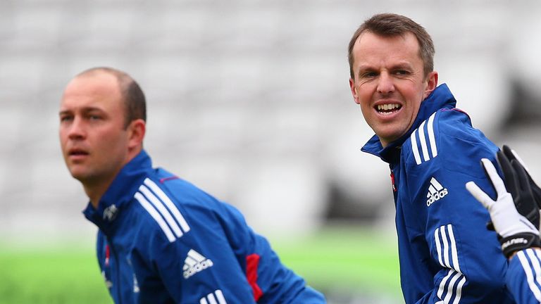 Jonathan Trott (L) is needed by England with Graeme Swann (R) having retired