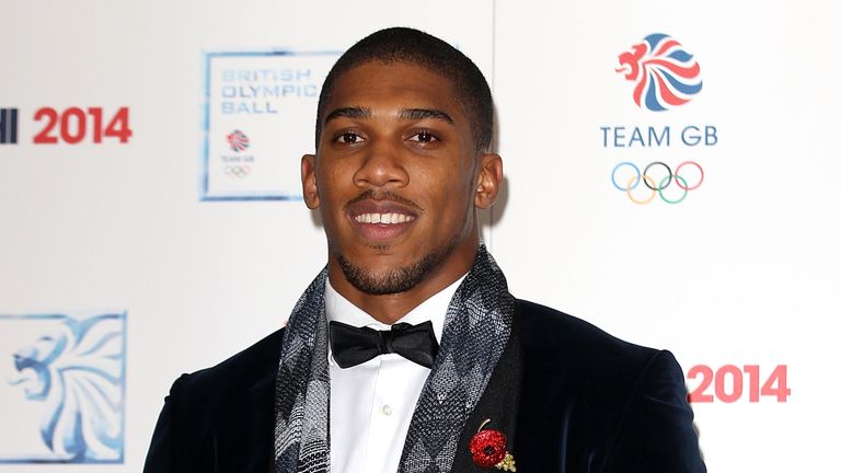 Anthony Joshua attends the British Olympic Ball at The Dorchester on October 30, 2013 in London