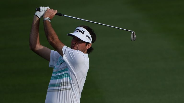 Bubba Watson plays a shot on 13th hole the during the first round of the Waste Management Phoenix Open at TPC Scottsdale