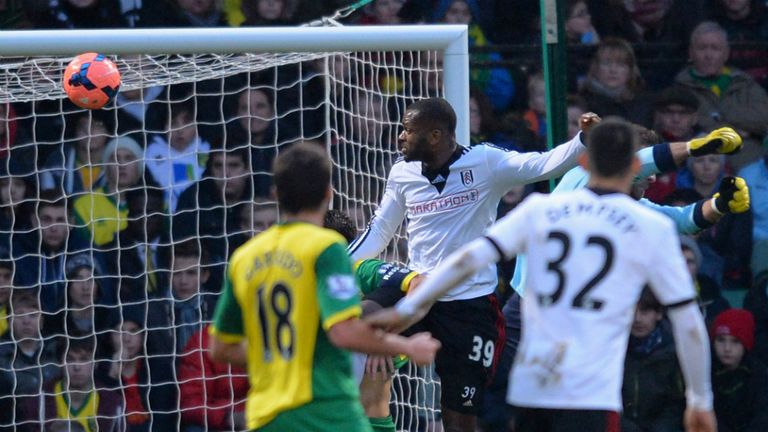 Darren Bent: Headed Fulham into the lead at Carrow Road