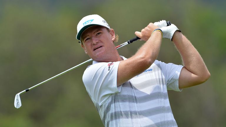 Ernie Els plays a shot during the final round of the Nedbank Golf Challenge 2013
