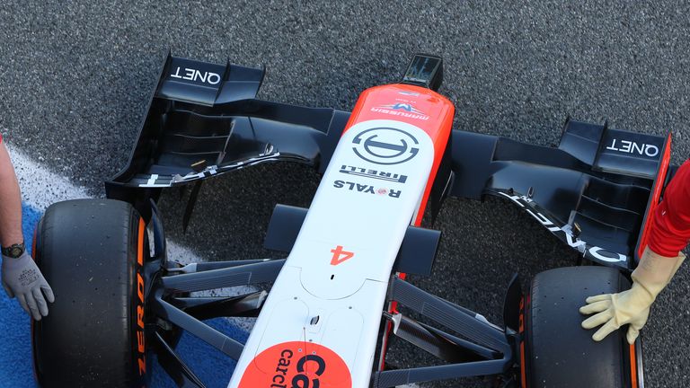 The nose and front wing on the MR03