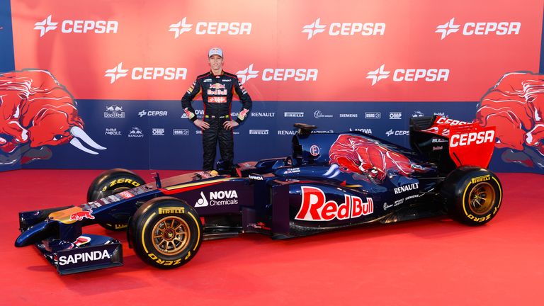 Daniil Kvyat with his new car
