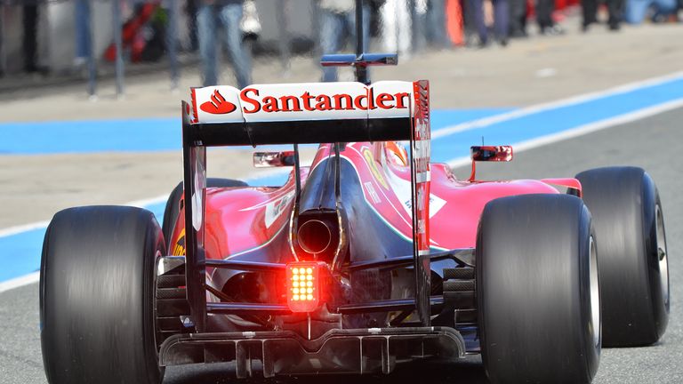 A look at the rear of the Ferrari