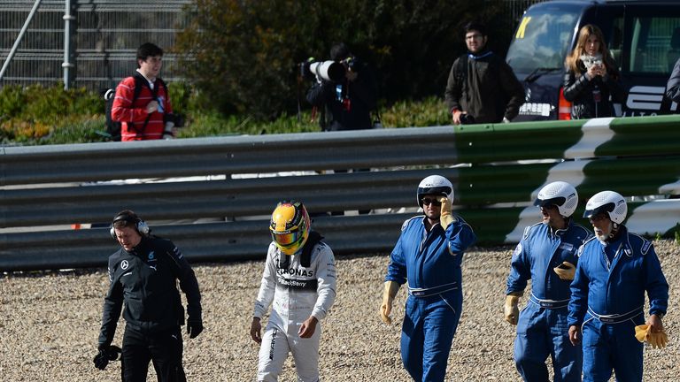 Lewis Hamilton walks away from his crash