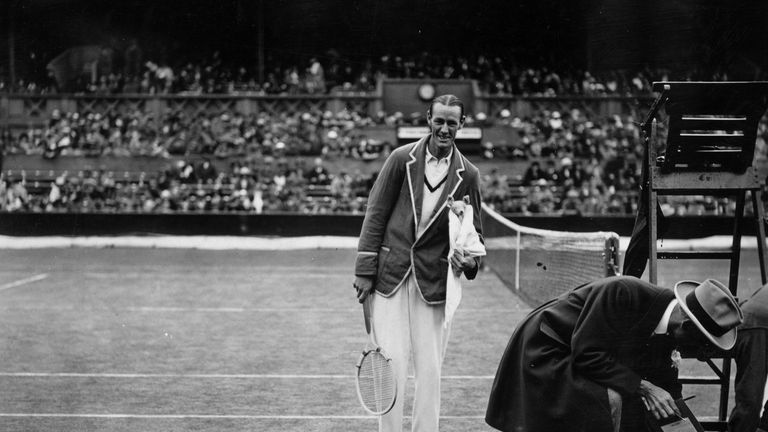 Australian tennis player James Anderson at the Wimbledon Lawn Tennis Championships in 1925.