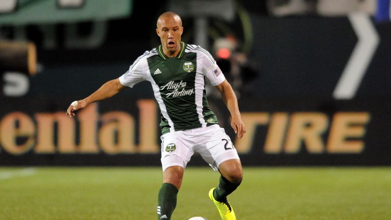 PORTLAND, OR - MARCH 09: Mikael Silvestre #27 of Portland Timbers moves the ball during the first half of the game against the Montreal Impact at Jeld-Wen 