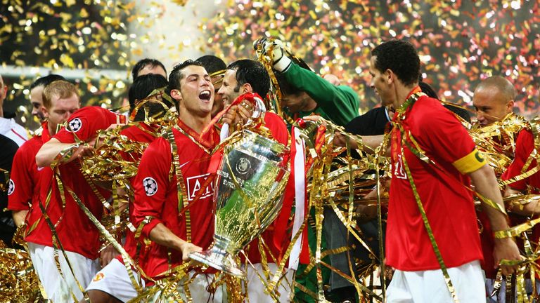 MOSCOW - MAY 21 08:Cristiano Ronaldo Manchester United UEFA Champions League Final match Manchester United and Chelsea